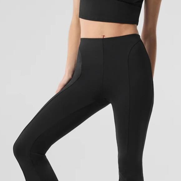 Alo Yoga Black Women's High-Waist Zip It Flare Legging Sz M - Picture 6 of 16